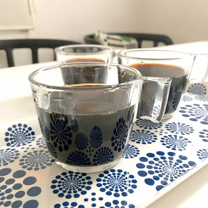 *黒豆入りコーヒーゼリー*